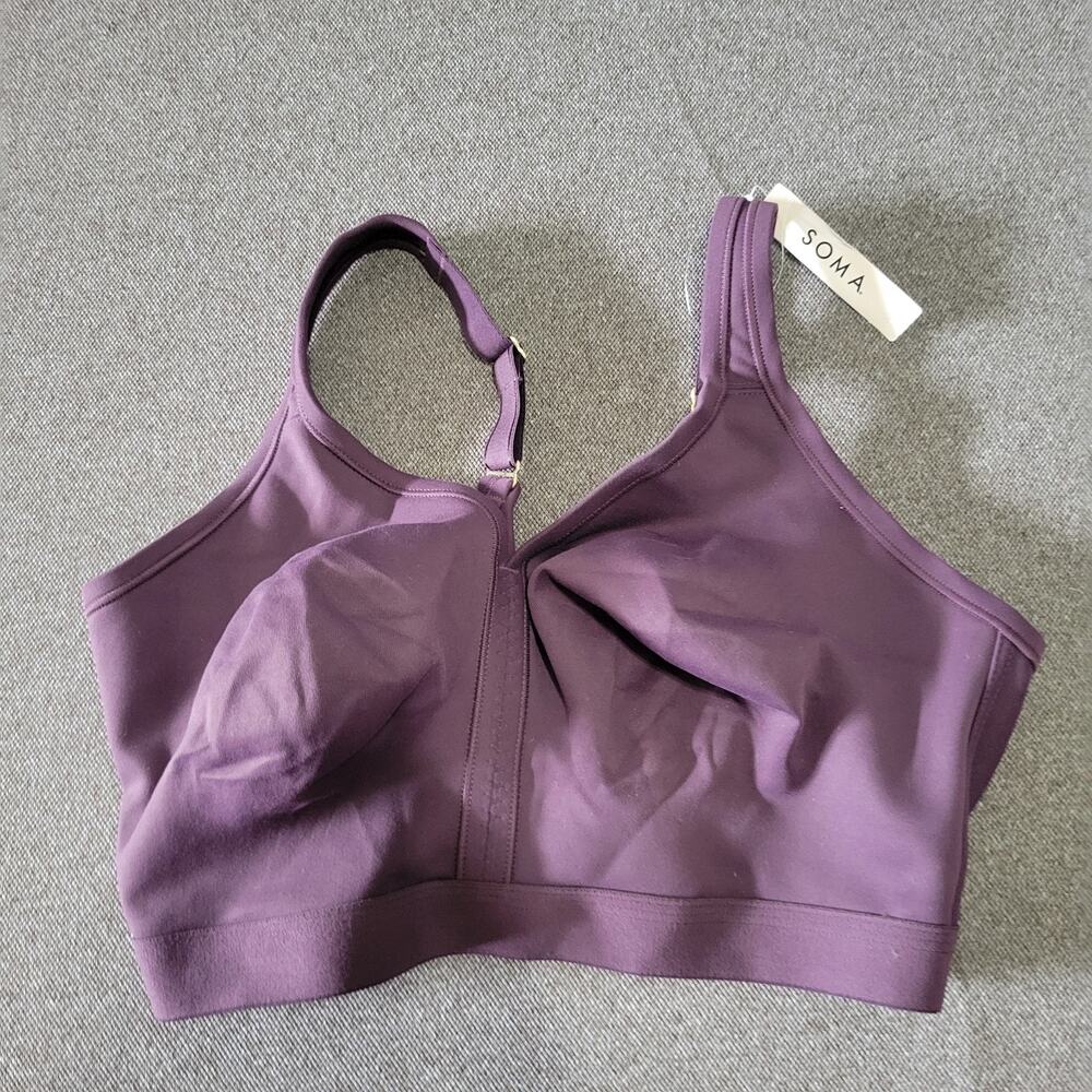 Soma Bra 36G Plum Embraceable Full Coverage Wireless Unlined